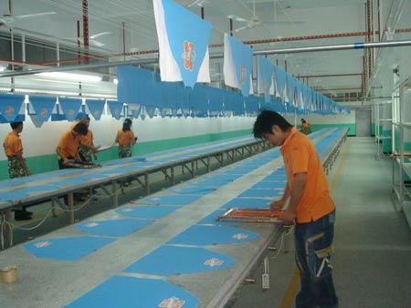 手工丝网印刷工作服装LOGO图案
