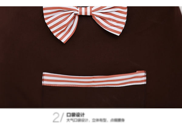 餐厅服务员工作服定制款式口袋细节展示图