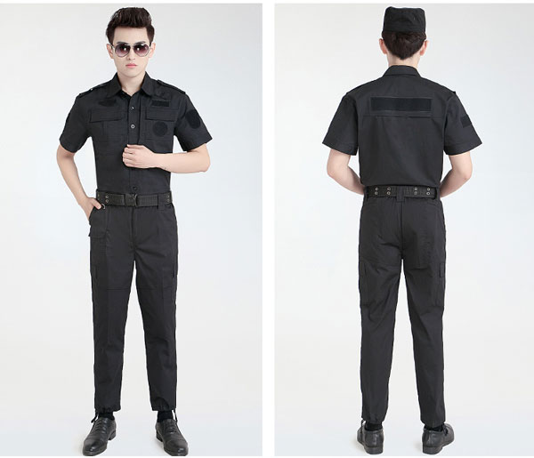 夏季保安执勤工作服套装款式模特展示图二