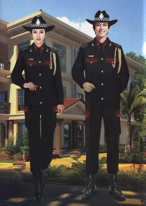 时尚秋冬保安服定制外套款式图片