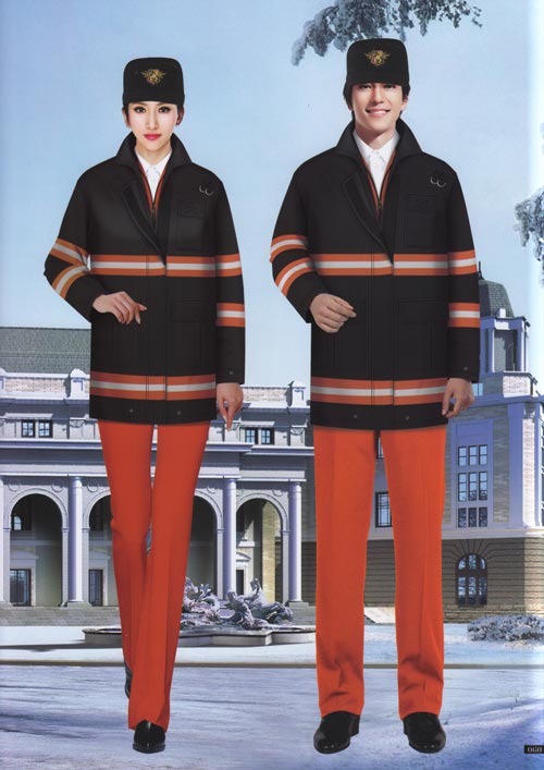 酒店物业保安服定做冬季套装款式图