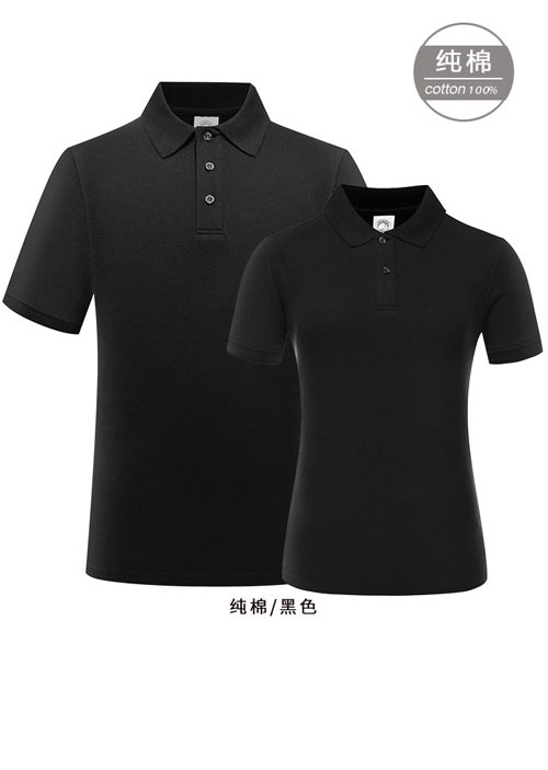 纯棉短袖黑色t恤衫款式模板图
