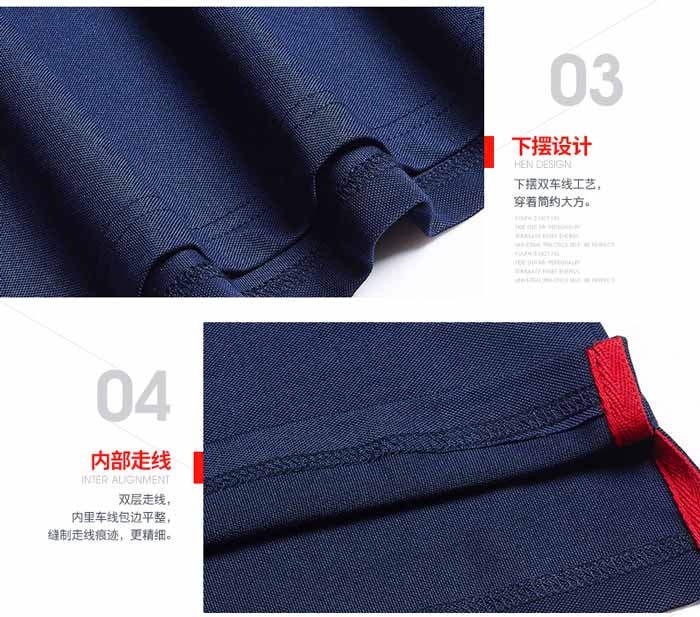 时尚修身短袖polo衫定做款式细节展示图二