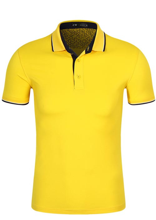 黄色工作服polo衫订做