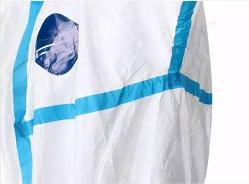 医疗防护服线迹压胶条工艺图